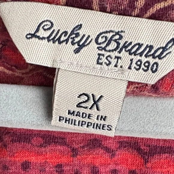 Lucky Brand Burgundy Floral Tunic - Picture 3 of 8